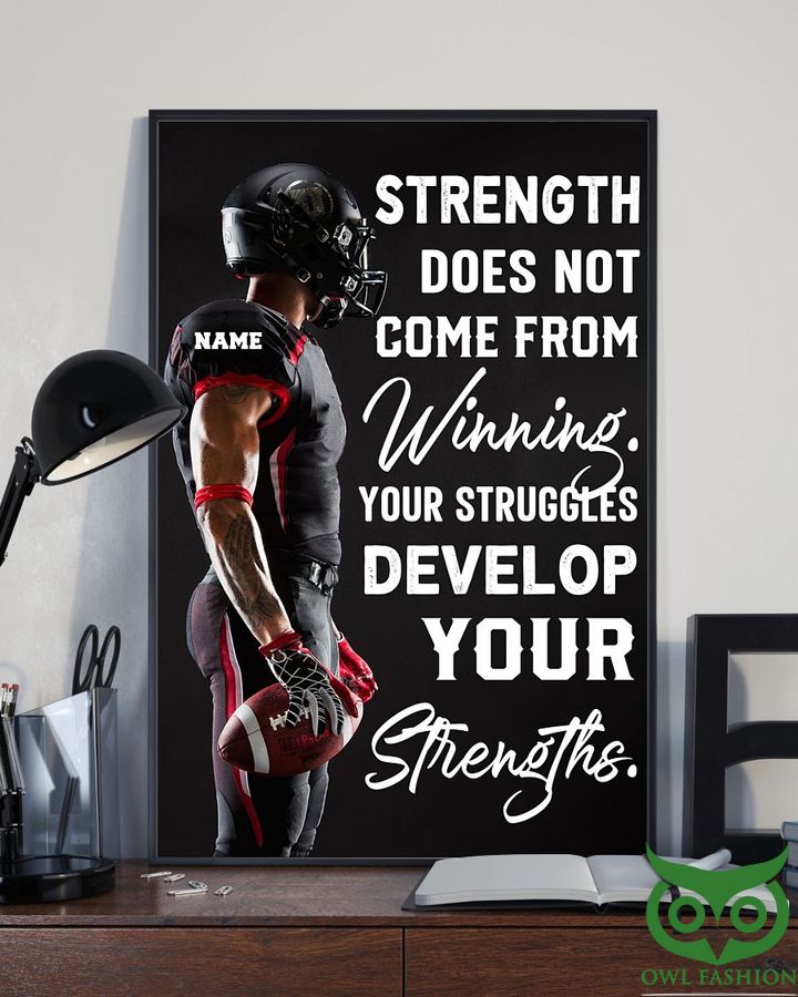 9 Custom Name Your struggles develop your strengths baseball player Poster