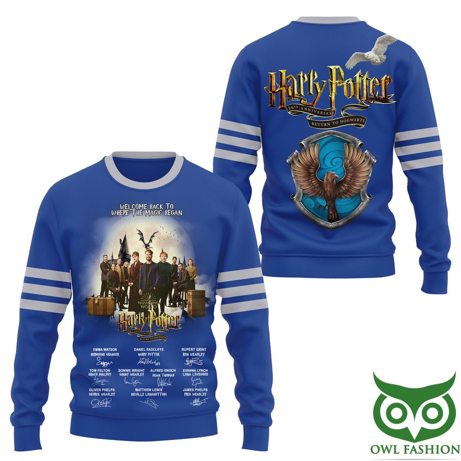 63 Premium Harry Potter 20th Anniversary Ravenclaw Eagle 3D Shirt