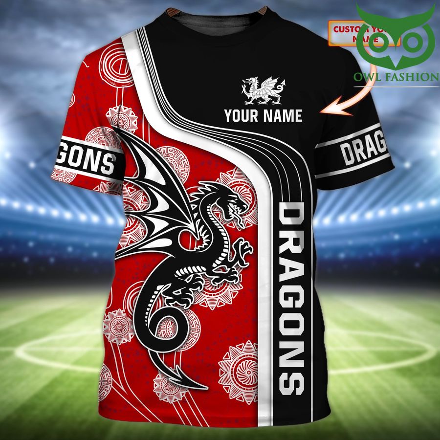 NRL St George Illawarra Dragons Customized AOP 3D T-Shirt