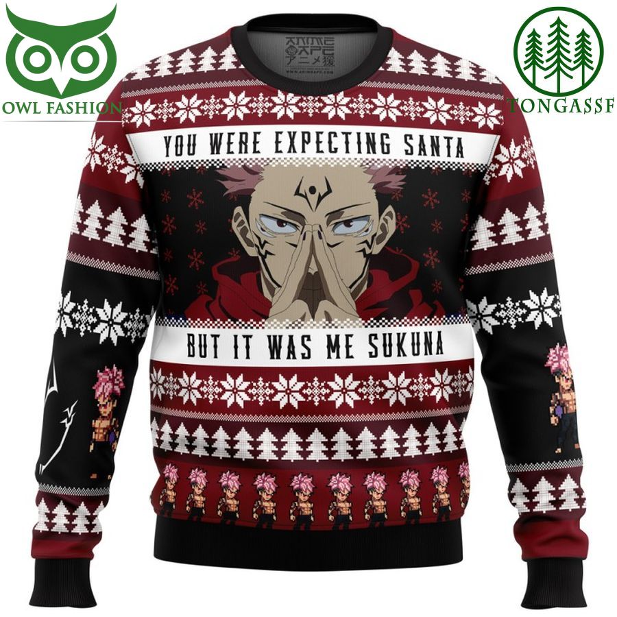 142 You Were Expecting Santa Sukuna Jujutsu Kaisen Ugly Christmas Sweater