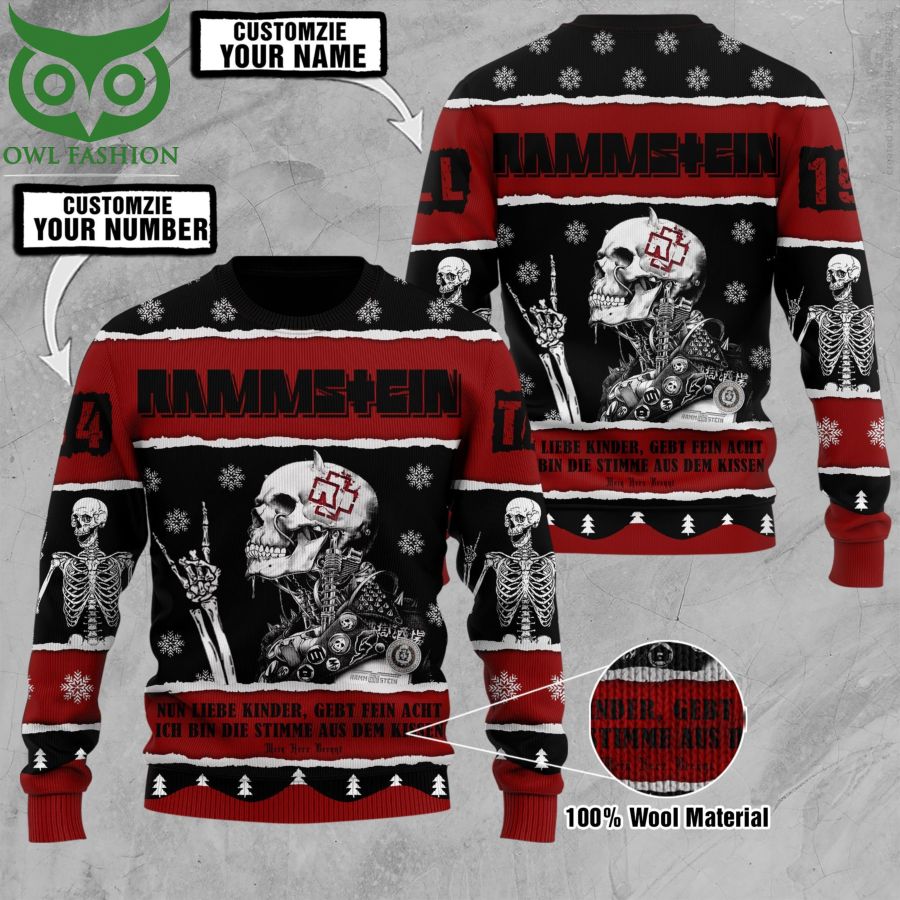 58 Custom Name Number Rammstein Ugly Sweater