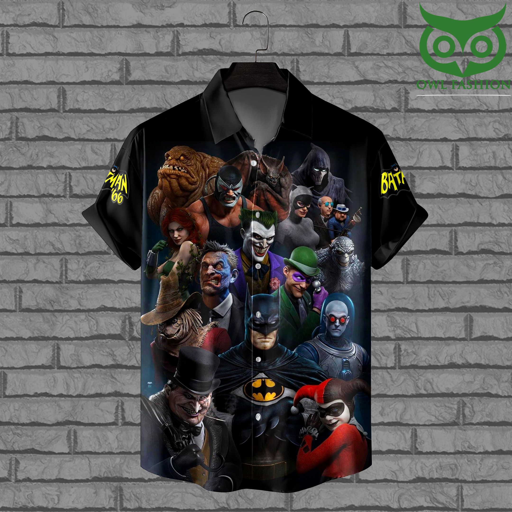 12 Batman with Villains Hawaiian Shirt