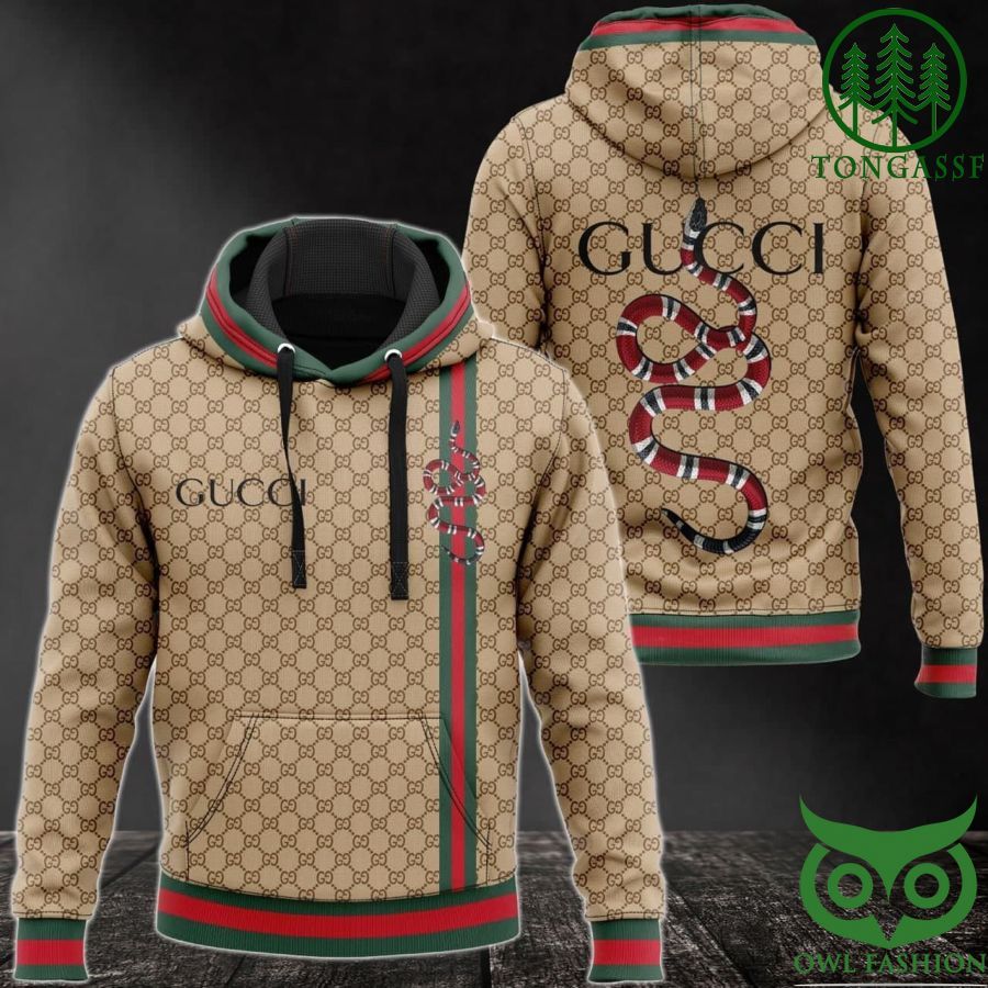 Gucci Logo Red and Black Snake Hoodie