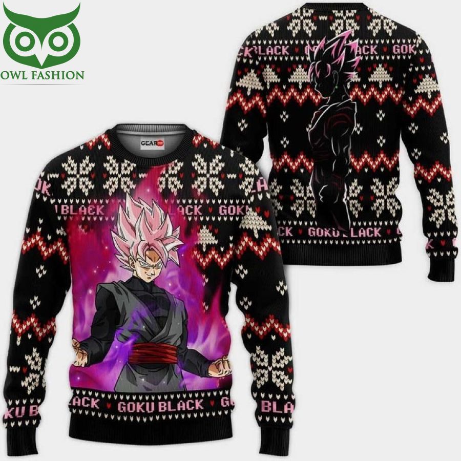 114 Goku Black Rose Ugly Christmas Sweater and 3D Hoodie Custom Dragon Ball