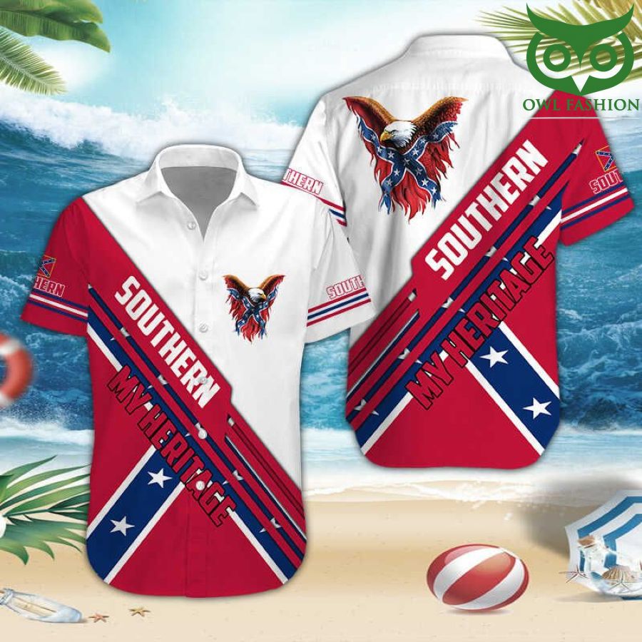 15 Southern My Heritage Rebel Confederate Hawaiian shirt