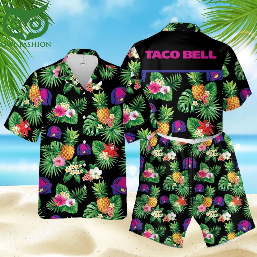 128 Taco Bell Black Tropical Hawaiian Shirts and Summer Shorts