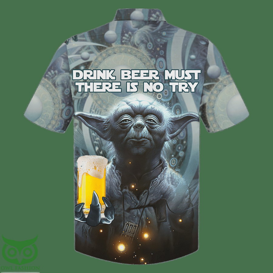 119 Star Wars Yoda drinking beer Hawaiian Shirt