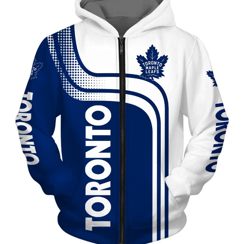 Toronto Maple Leafs Zip Up Hoodie 3D With Hooded NHL