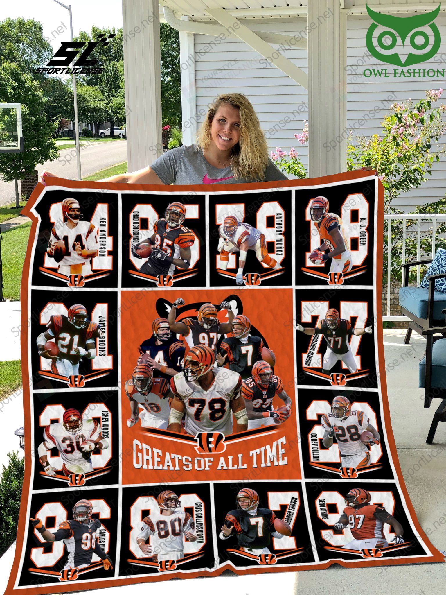27 Cincinnati Bengals Quilt Blanket