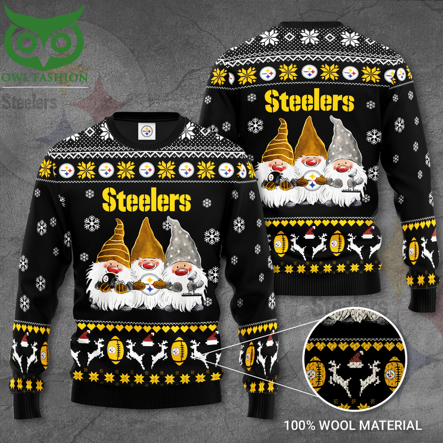 66 Pittsburgh Steelers gnome noel Christmas Ugly Sweater