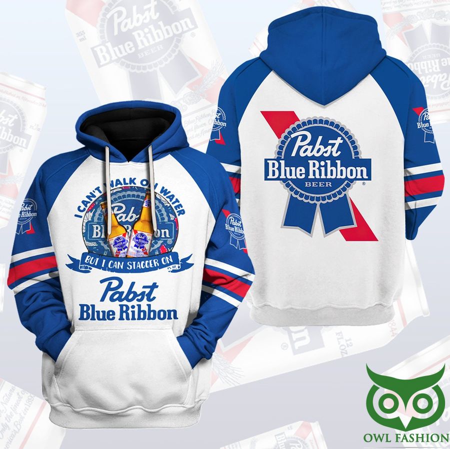 64 Pabst Blue Ribbon I Can Stagger On Water 3D Hoodie