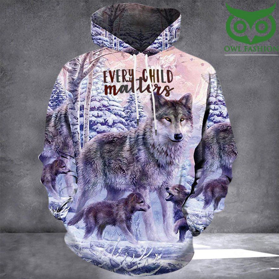 Wolf Every Child Matters Hoodie Education Orange Shirt Day 2022