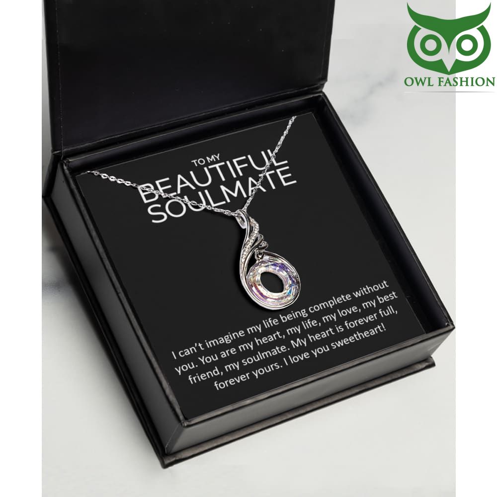 34 Crystal Swan Pendant Necklace for my beautiful Soulmate Valentine day