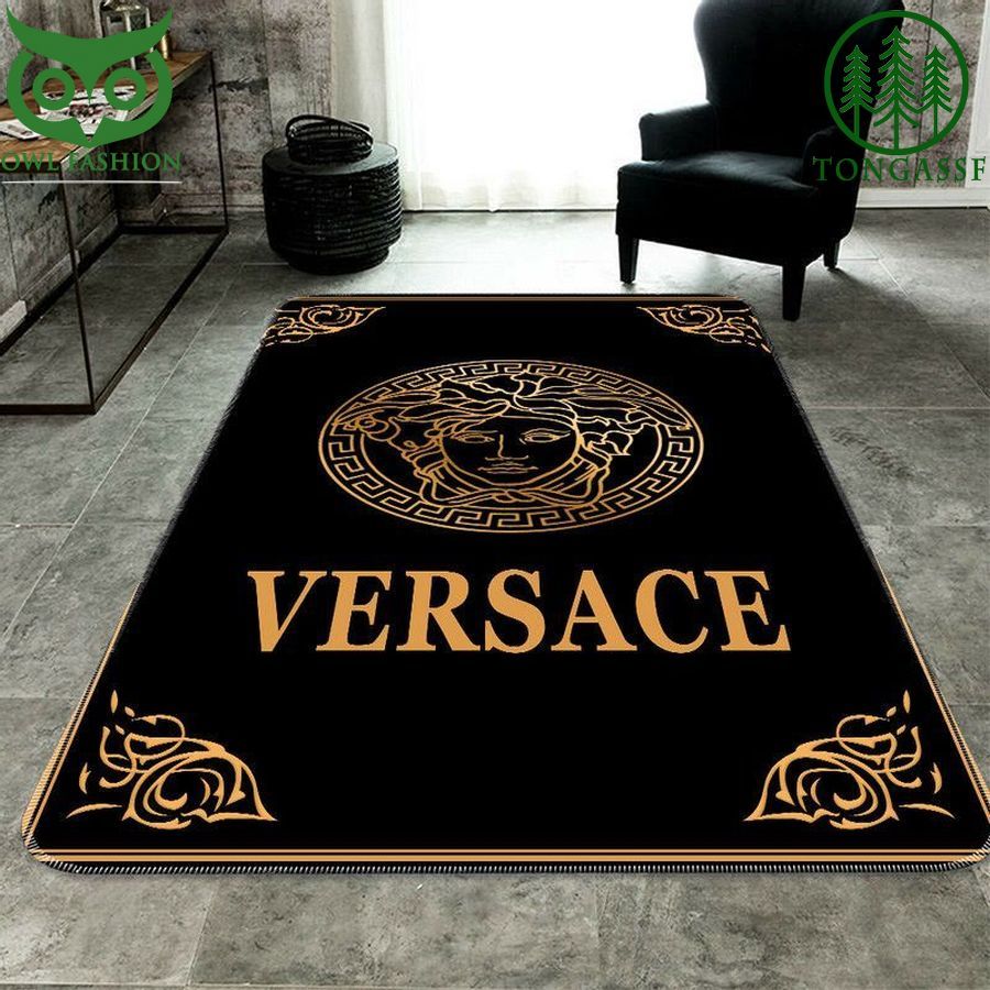 77 Versace brand black color Carpet Rug