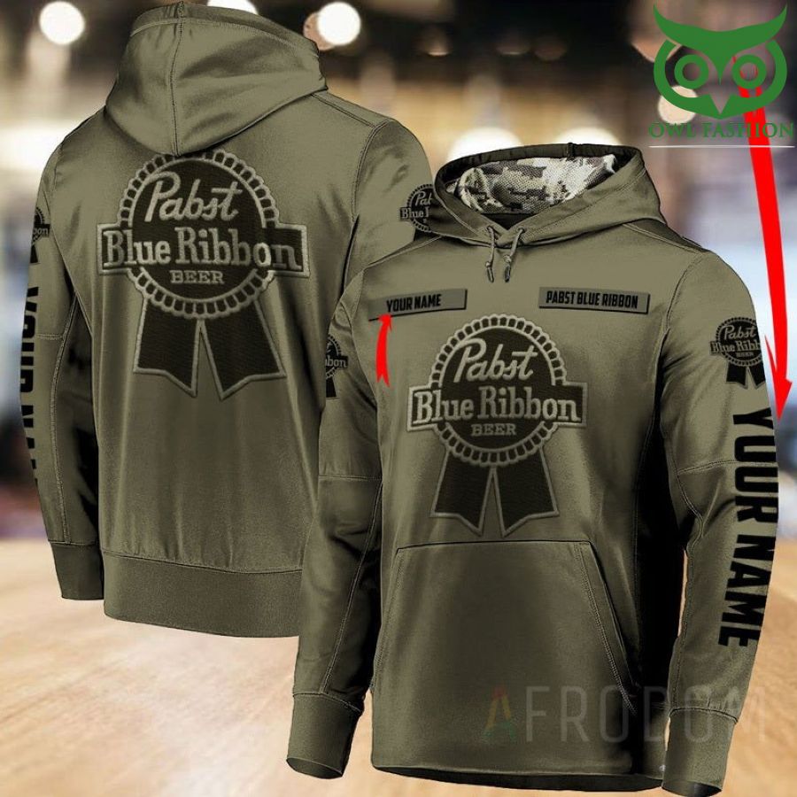 21 Personalized Pabst Blue Ribbon Army 3D Hoodie