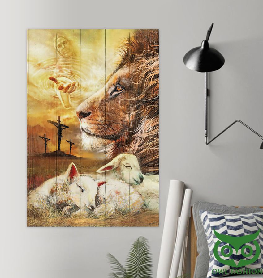9 My God Is Watching Me Lion and Lamb poster