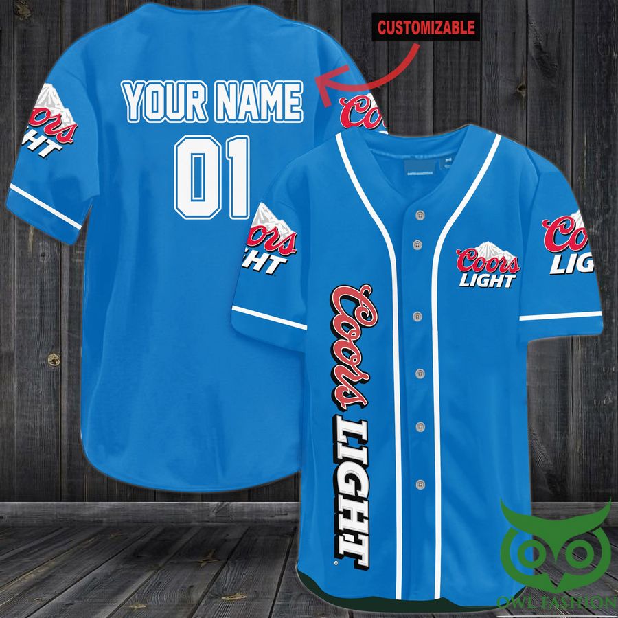8 Personalized Coors Light Beer Baseball Jersey Shirt