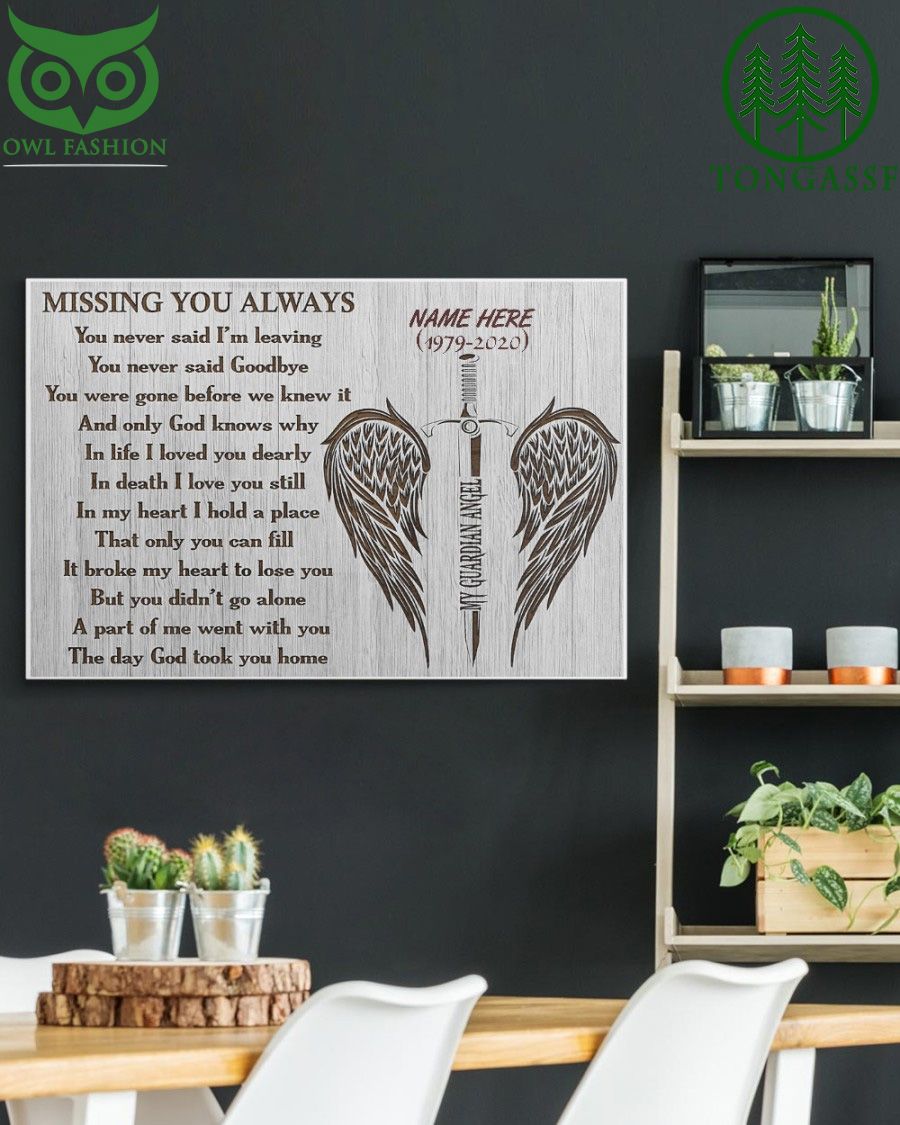 112 Personalized Heaven Missing You Always Gallery Wrapped Canvas Prints