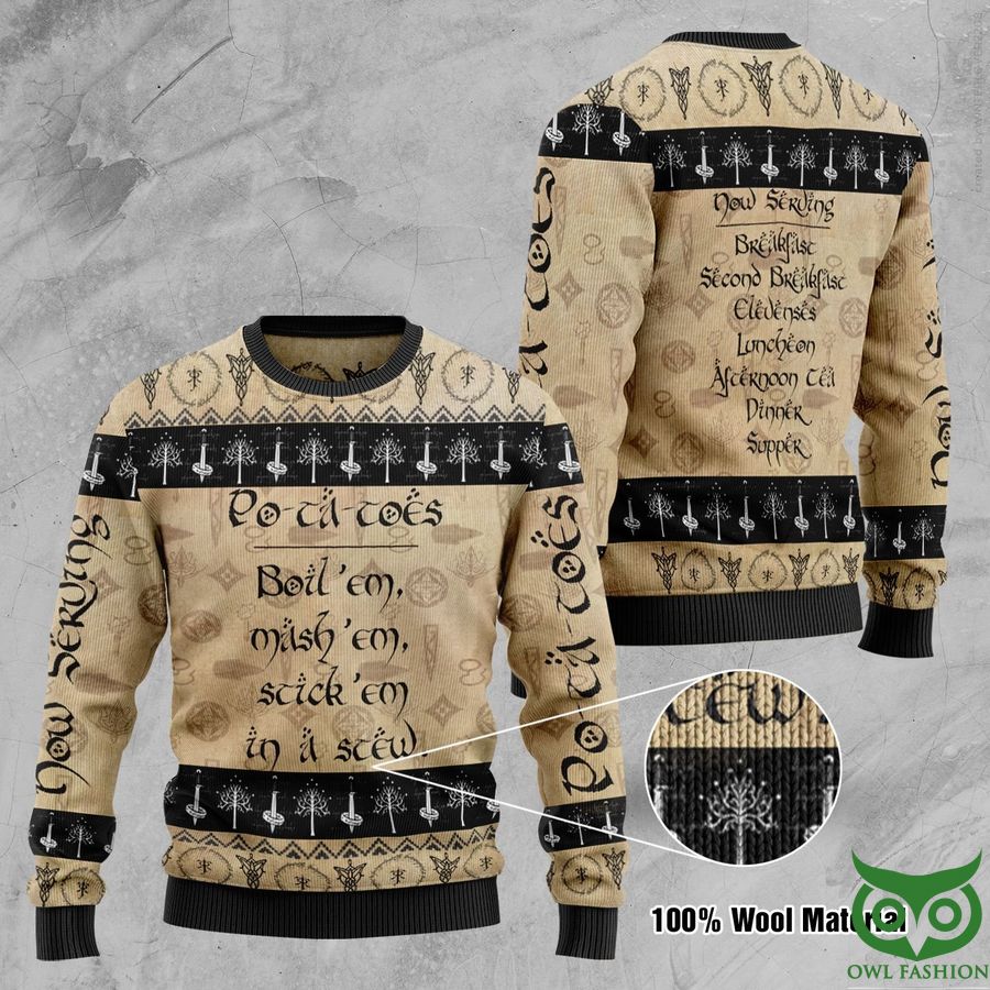 102 Lord of the Ring Po ta toes ugly SWEATER