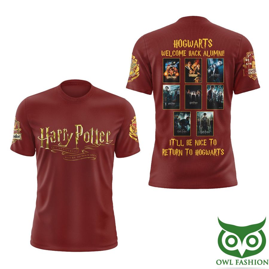 Harry Potter Hogwarts Welcome Back Alumni 3D Shirt - Owl Fashion Shop
