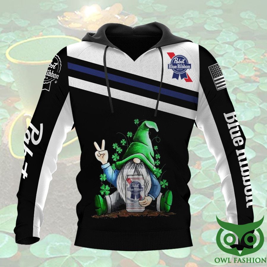 63 Pabst Blue Ribbon Beer Witch holding Can Dark Blue Line 3D Hoodie