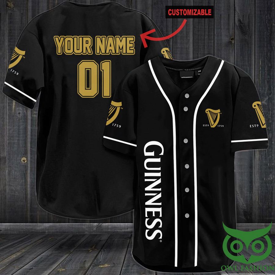 5 Personalized Guinness Beer Baseball Jersey Shirt