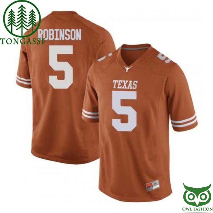 60 Texas Longhorns 5 Bijan Robinson College Football Jersey Orange
