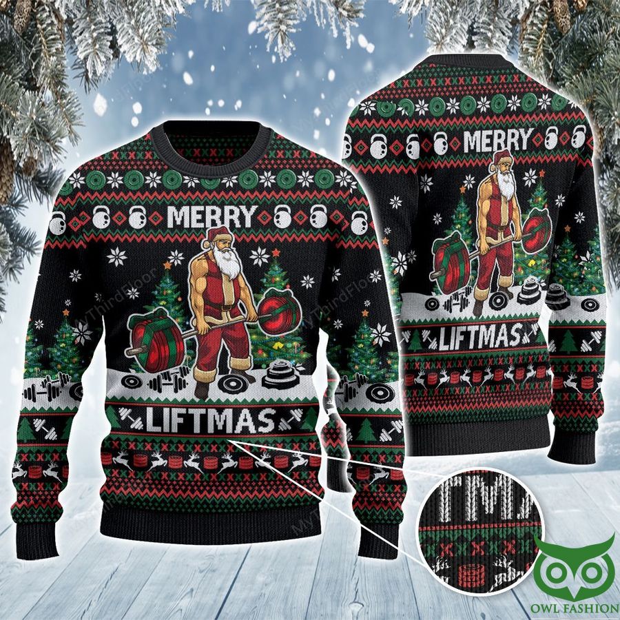 128 Merry Liftmas Christmas Gift All Over Print 3D Ugly Sweater