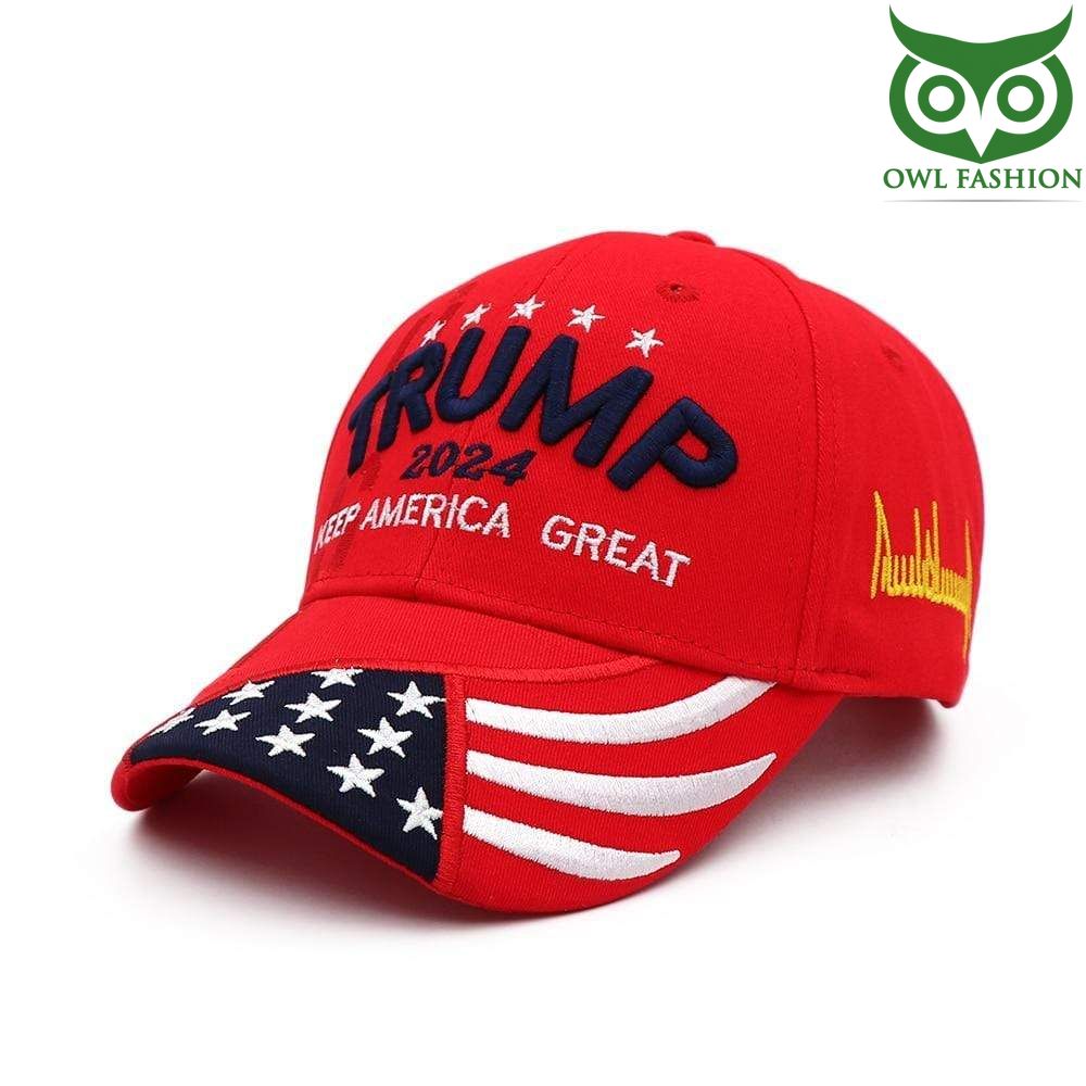 5 Trump 2024 Keep America Great Flag Red POD Classic Cap