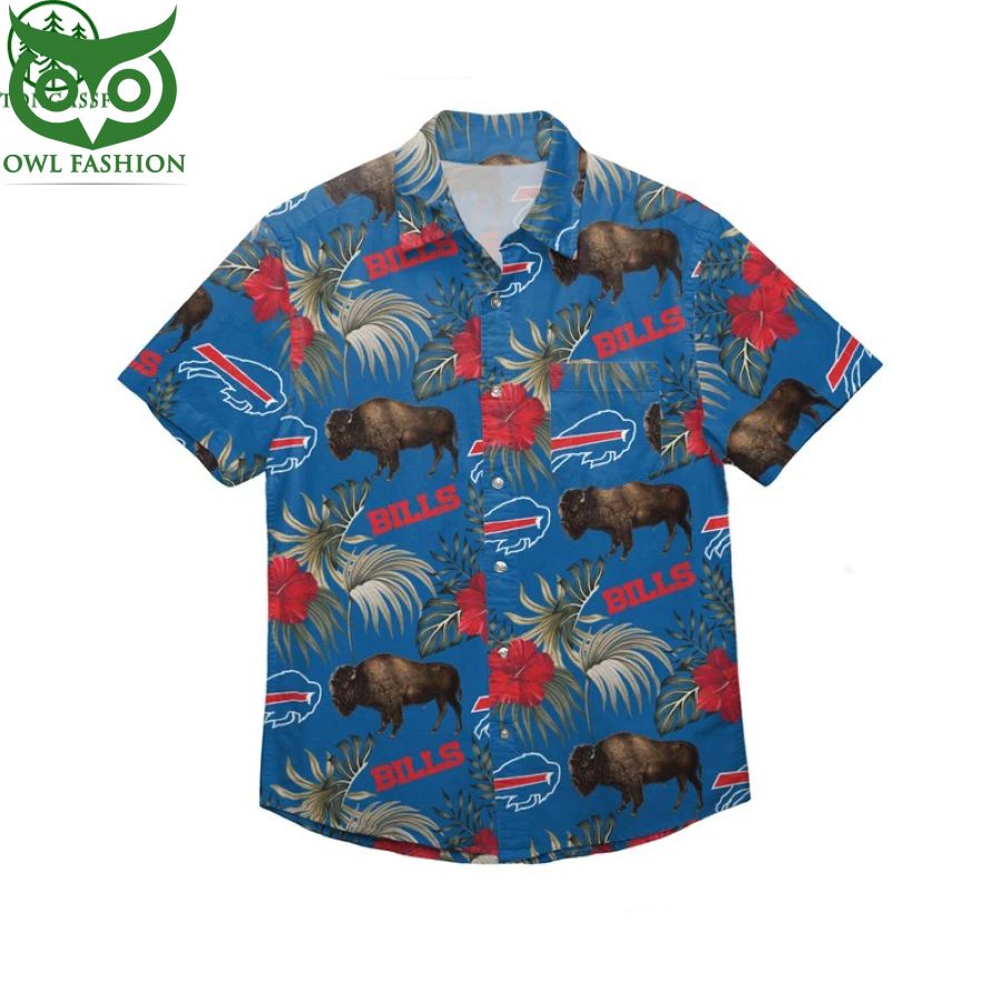 Buffalo Bills NFL Wildlife Button Up Hawaiian Shirt