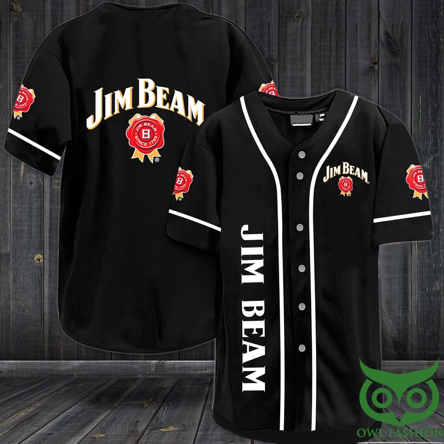 5 Jeam Beam In Black Baseball Jersey Shirt