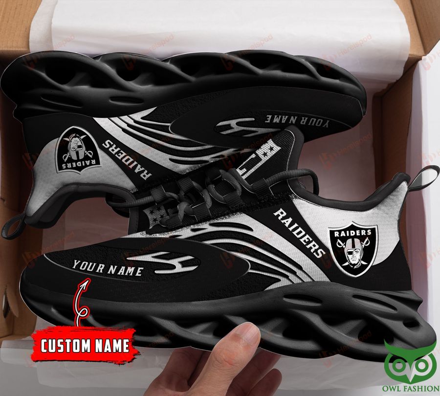 4 Las Vegas Raiders NFL Custom Name Max Soul Sneakers