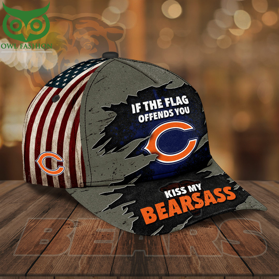 125 If the flag offends you kiss my Bearsass Chicago Bears Cap