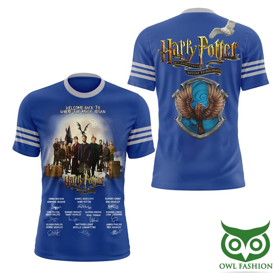 62 Premium Harry Potter 20th Anniversary Ravenclaw Eagle 3D Shirt