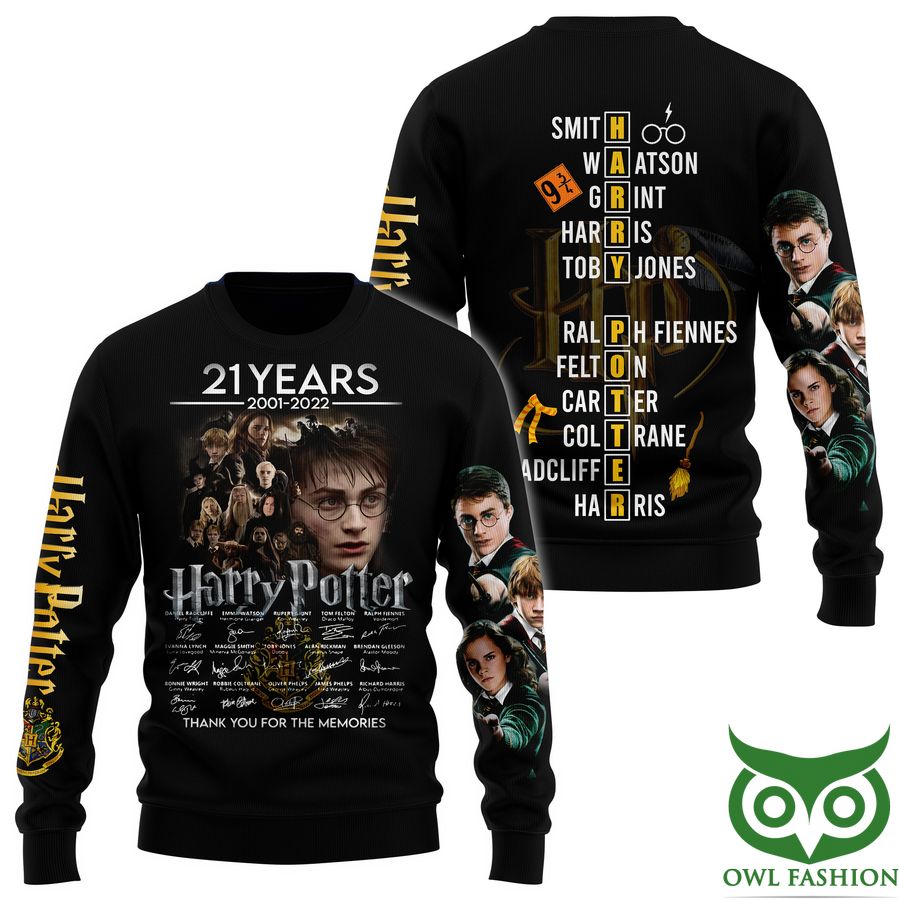 43 Harry Potter 21 Years Crossword Puzzle 3D Shirt
