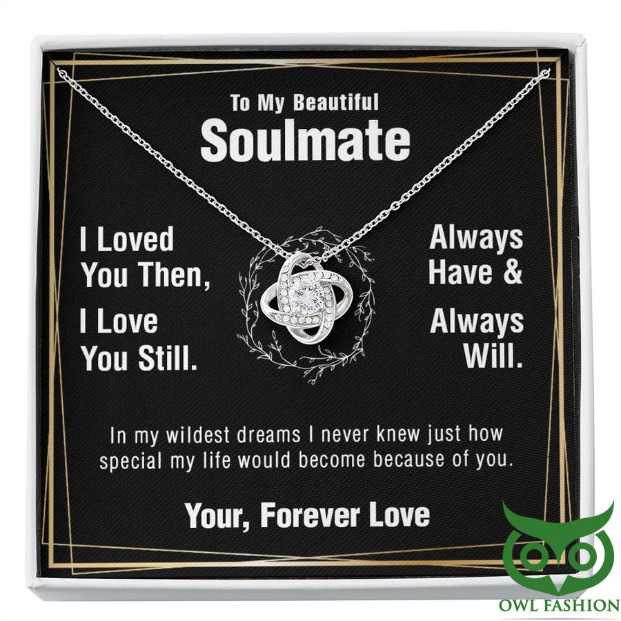 70 Soulmate Beautiful Silver Color Necklace Gift For Valentine