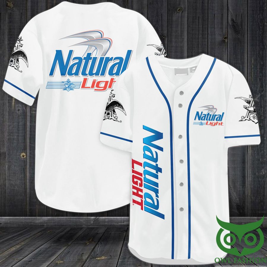 11 Natural Light Lager Baseball Jersey Shirt