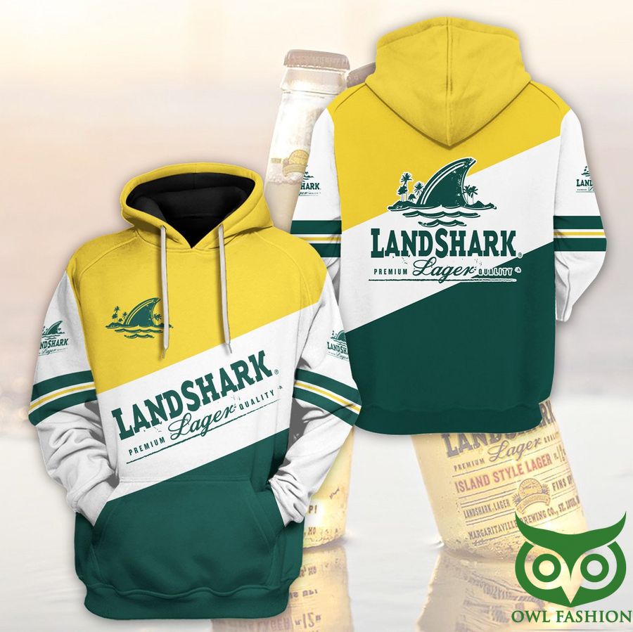 5 Landshark Lager Logo Yellow White Green 3D Hoodie