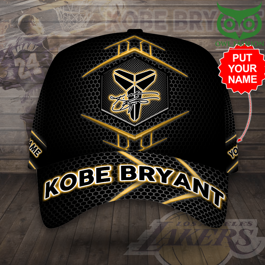26 Personalized Name Kobe Bryant Signature black version Cap