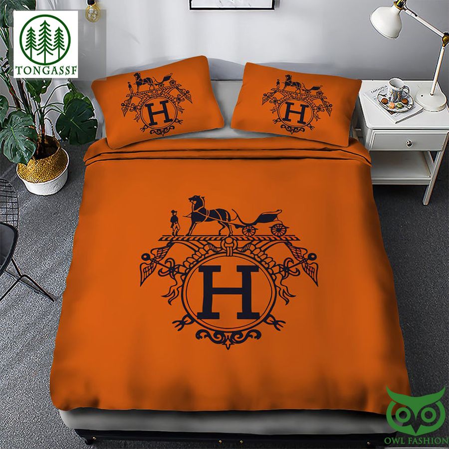 40 Hermes luxury brand authentic bedding set