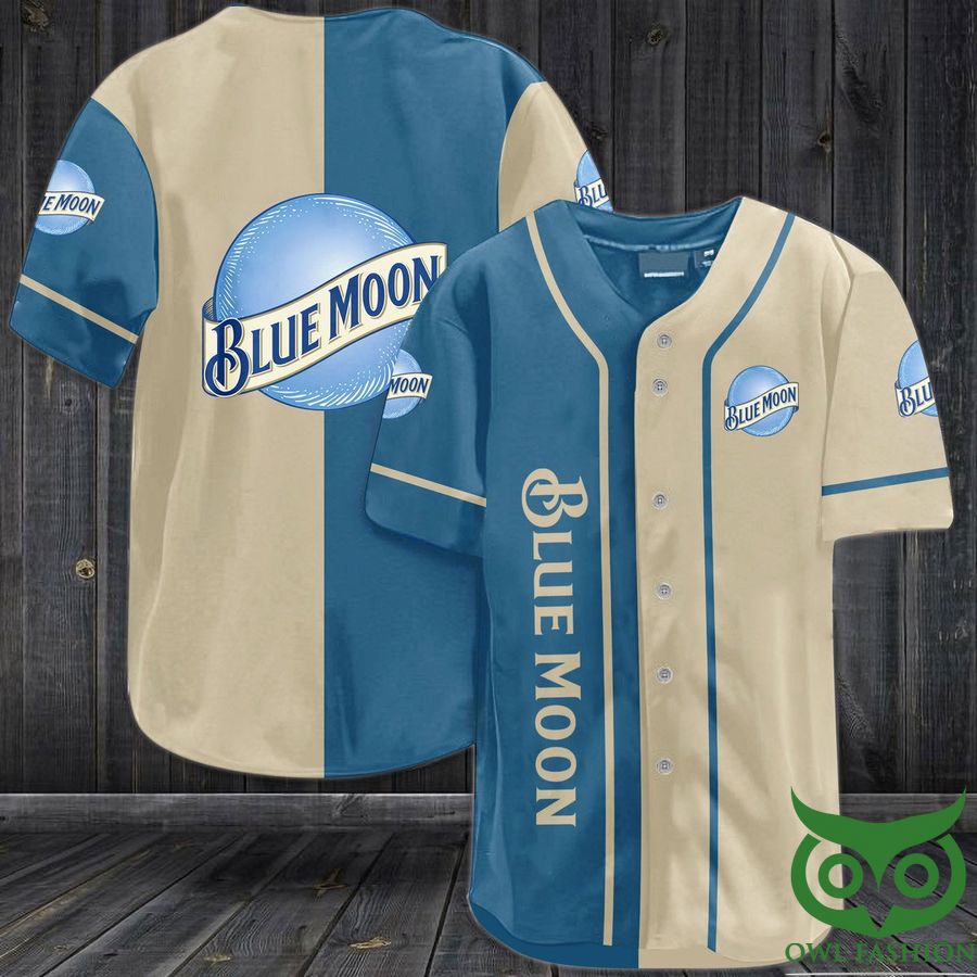 25 Blue Moon Belgian Beer Baseball Jersey Shirt