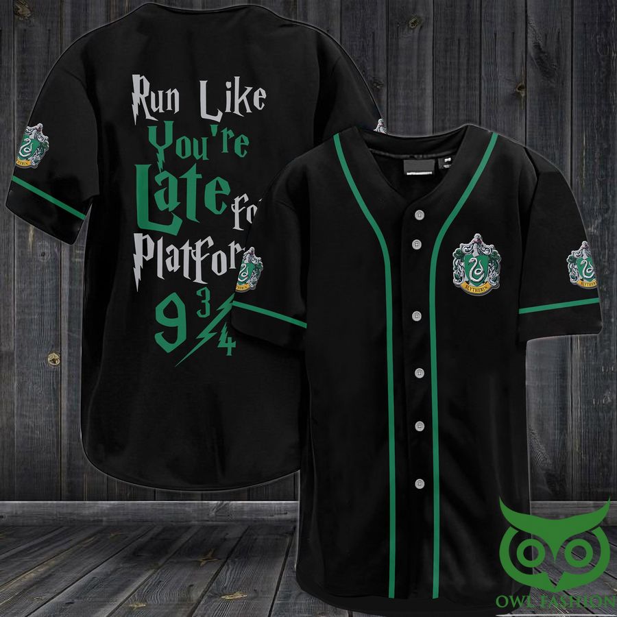 31 Harry Potter Slytherin Run for platform 9 3 4 Baseball Jersey Shirt