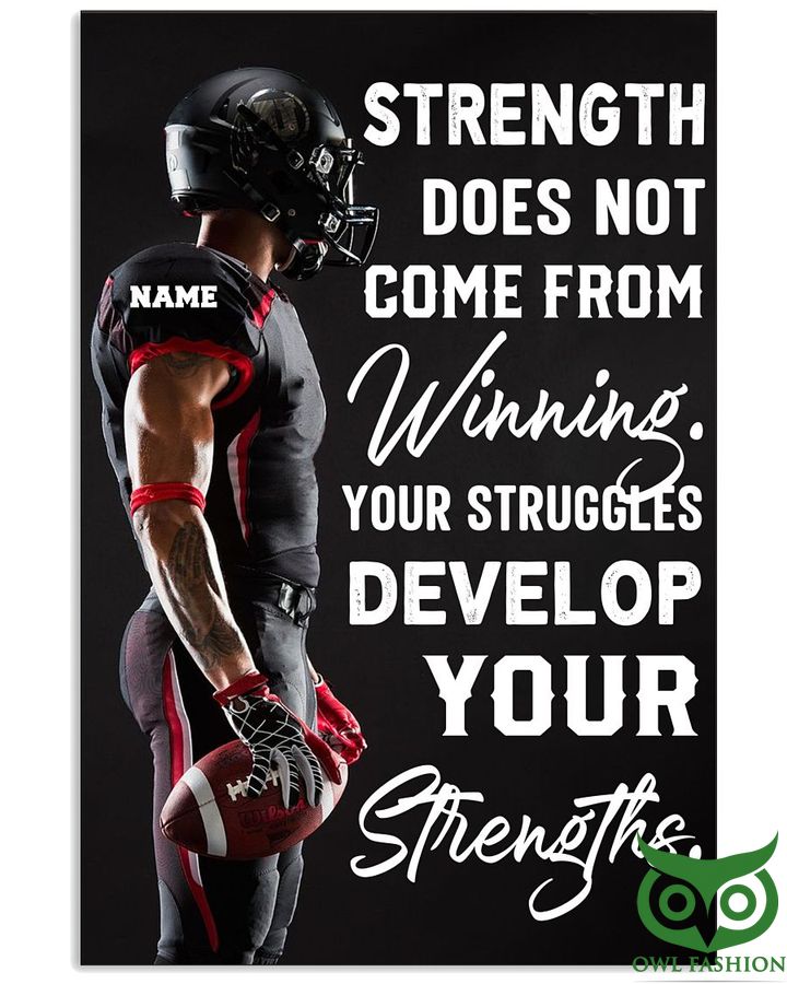 8 Custom Name Your struggles develop your strengths baseball player Poster