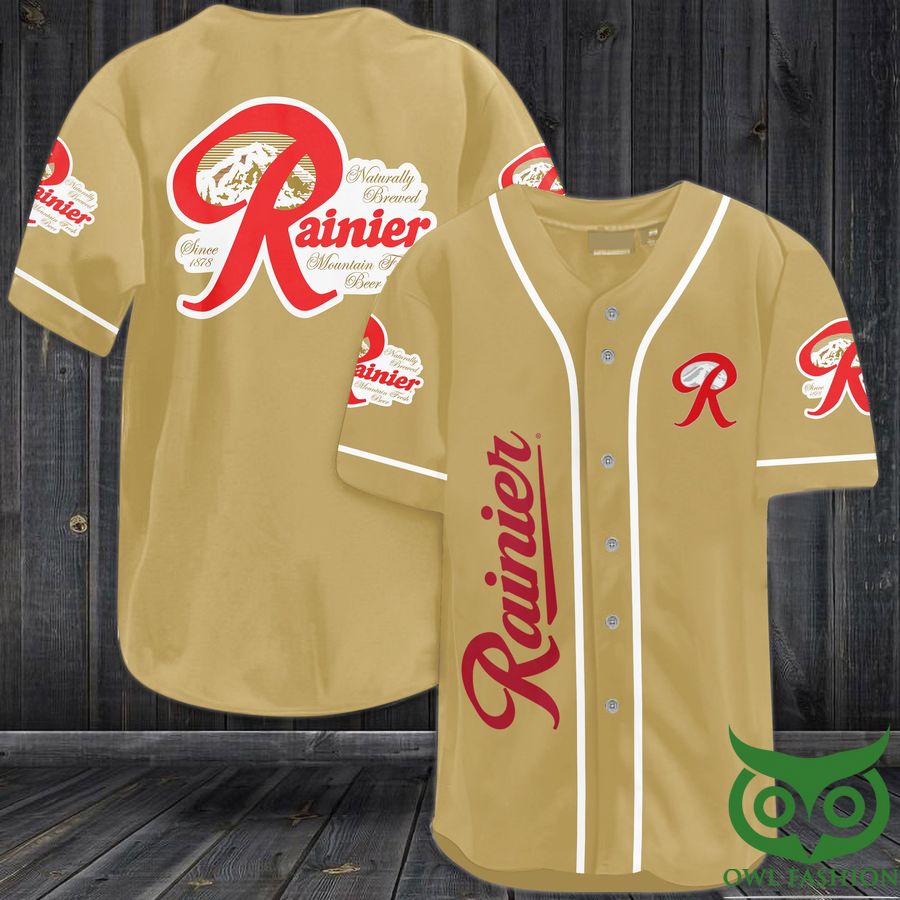3 Rainier Beer Baseball Jersey Shirt
