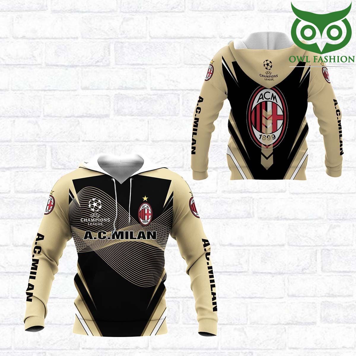 46 AC Milan special design yellow 3D All Over Printed Shirts