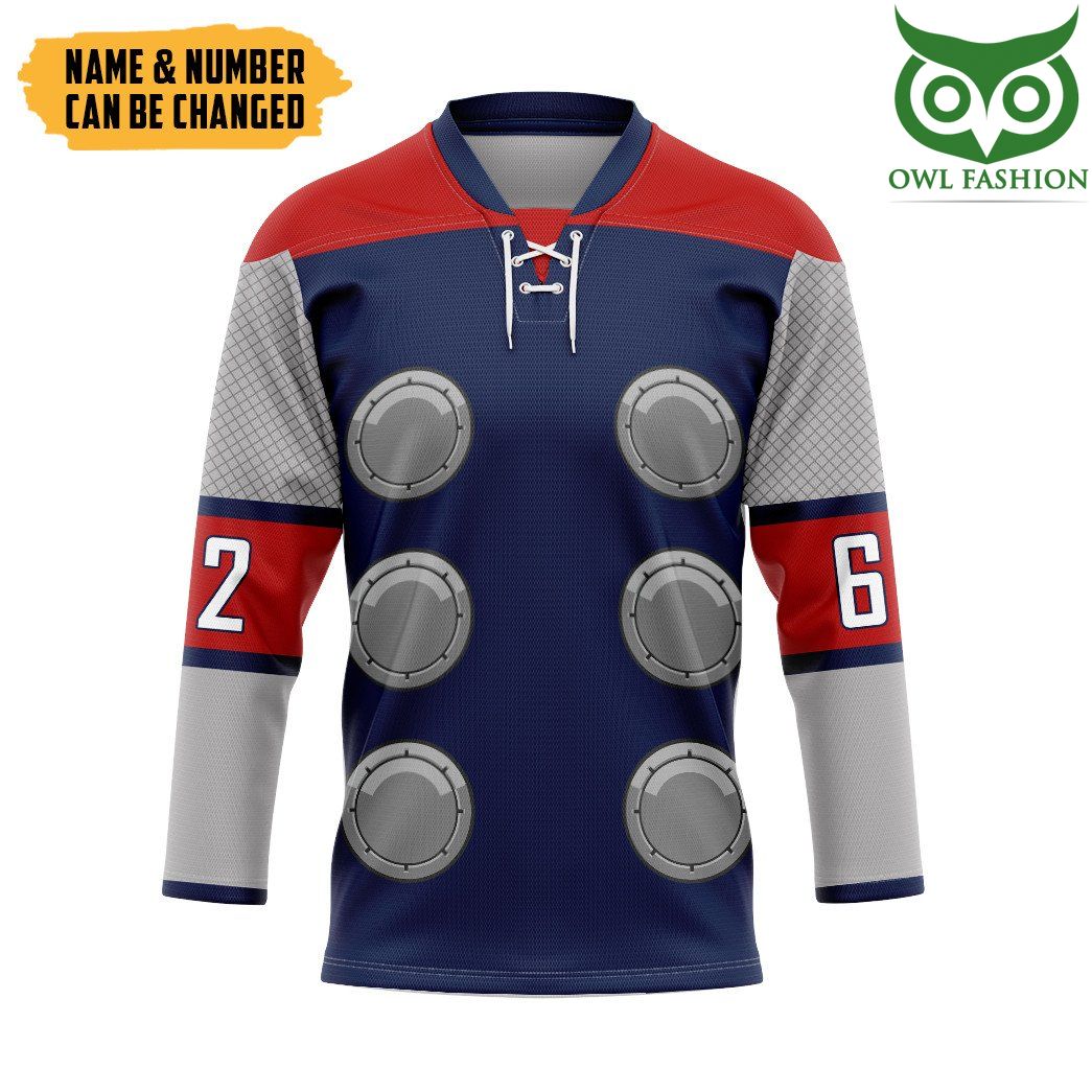 Thor Custom Name Number 3D Hockey Jersey