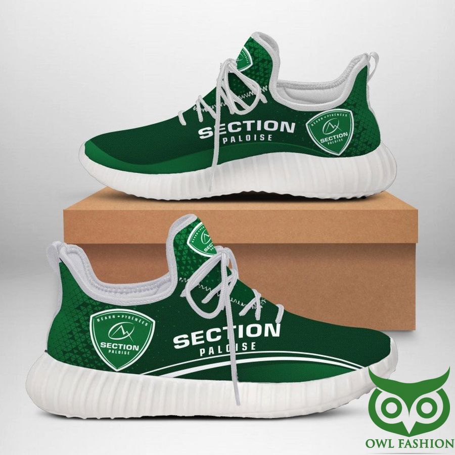 Section Paloise Rugby White and Green Reze Shoes Sneaker