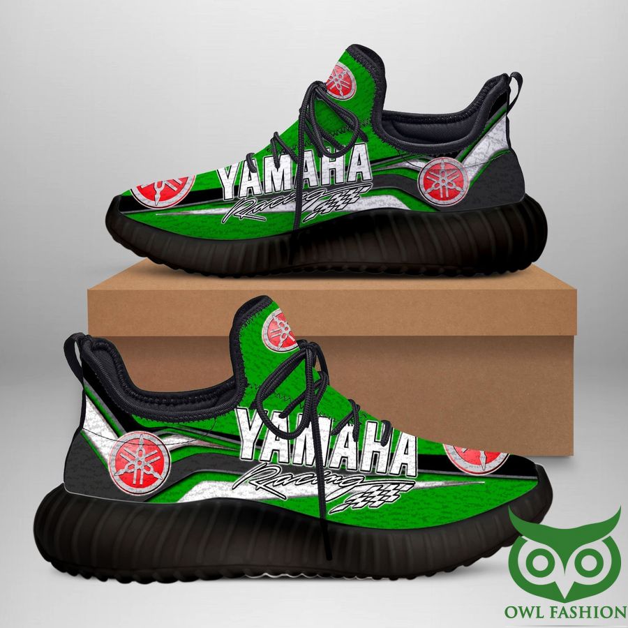 Yamaha Racing Vintage Green and White with Red Logo Reze Shoes Sneaker