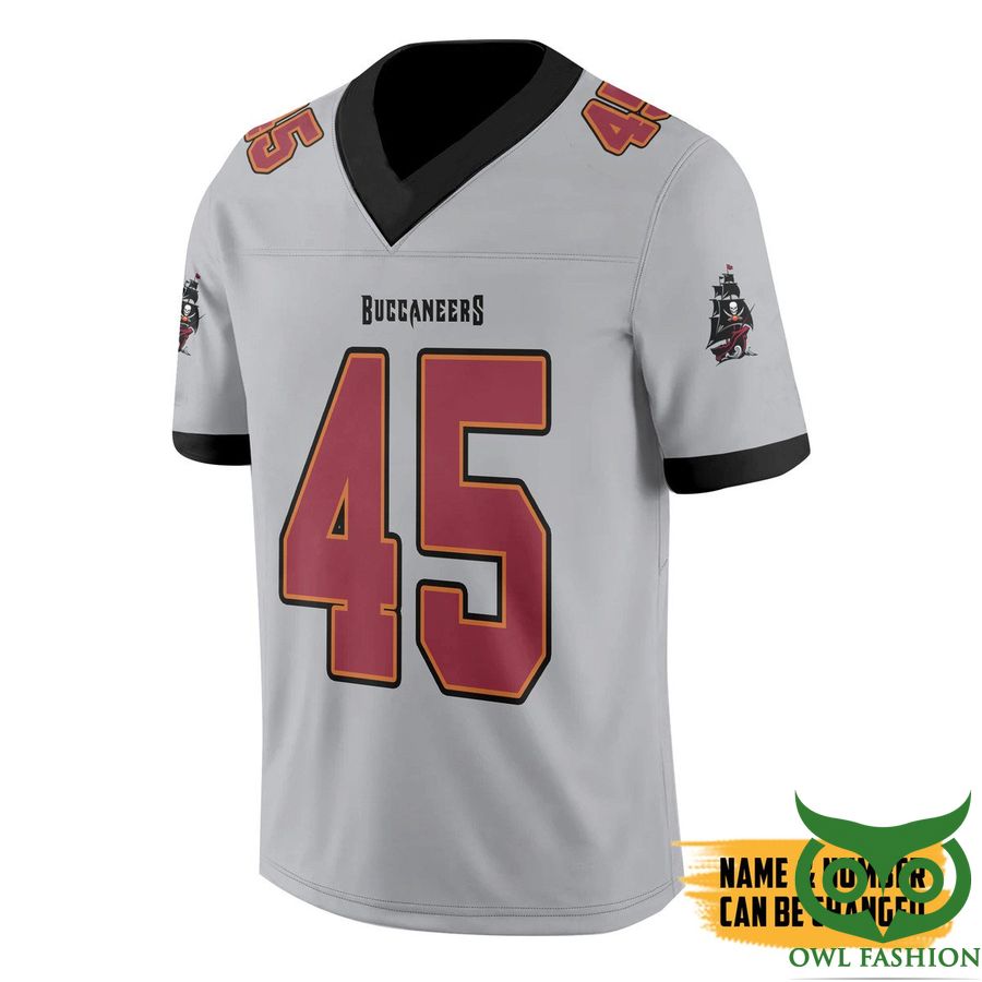 3D NFL Tampa Bay Grey Custom Name Number Jersey Shirt