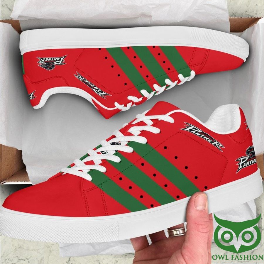 Augsburger Panther Ice Hockey Red and Green Stan Smith Shoes Sneaker